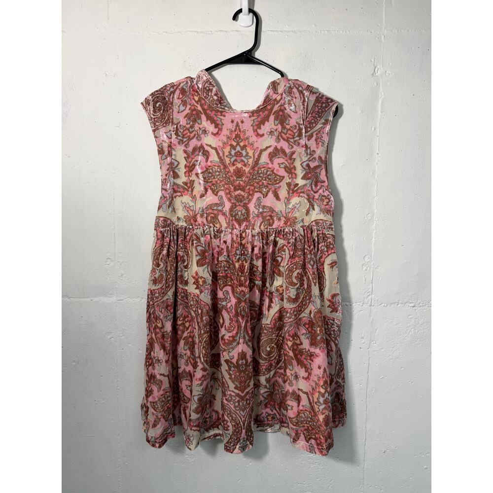 Revolve Free people All the Time Velvet Mini Dress in Petal Pink Combo XS